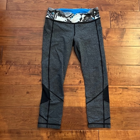 Women Lululemon Cropped Leggings Size 6 Gray - Picture 5 of 13